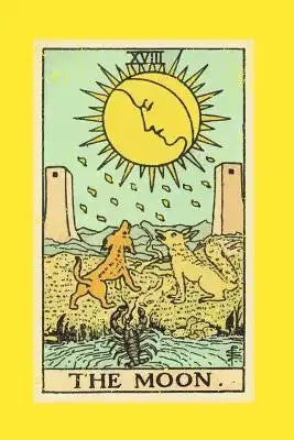 The Moon: Tarot Card Notebook Vintage Yellow 175-Page Tarot Card Journal