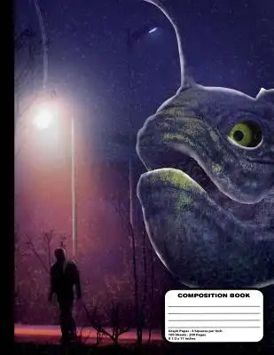 Purple Sea Monster on Land Composition Notebook - Graph Paper - 200 Pages / 100 Sheets, 8-1/2" x 11"