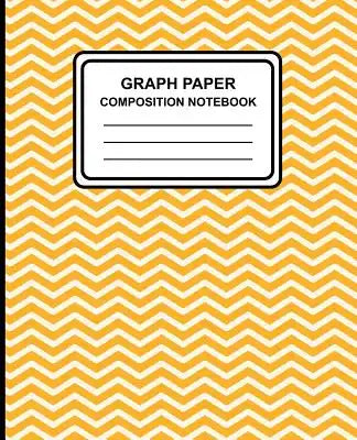 Graph Paper Composition Notebook: Chevron (Yellow), 7.5" x 9.25", Graph Paper / Grid Notebook, 100 Pages, Professional Binding