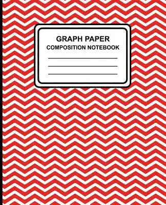 Graph Paper Composition Notebook: Chevron (Red), 7.5" x 9.25", Graph Paper / Grid Notebook, 100 Pages, Professional Binding