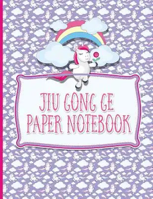 Jiu Gong Ge Paper Notebook: Chinese Writing Practice Book For Kids, Notebook For Chinese Writing Practice - Unicorns Cover