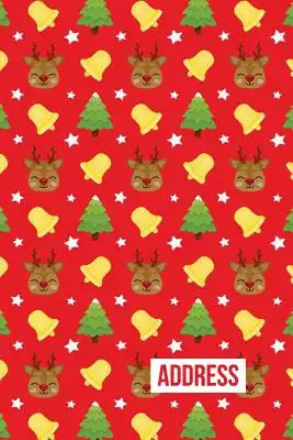 Address.: Address Book. (Christmas Edition Vol. 40) Glossy And Soft Cover, Large Print, Font, 6" x 9" For Contacts, Addresses, P