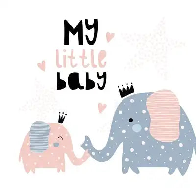 My Little Baby: A Modern Scandinavian Elephant Themed Baby Shower Guest Book for Girls - Includes Sign-In, Wishes & Advice, Gift Log, and Photo Pages