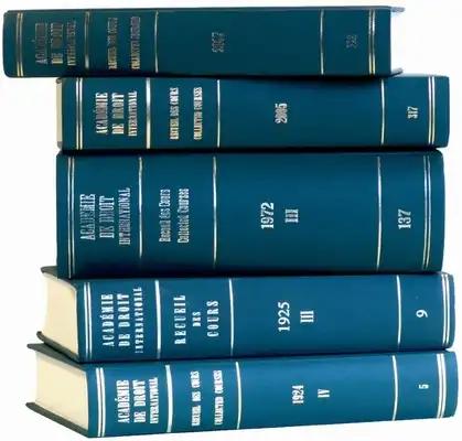 Recueil Des Cours, Collected Courses, Tome 433