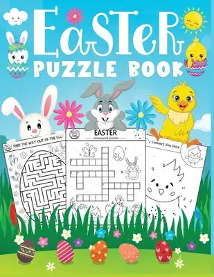 Easter puzzle book: A Fun Easter Puzzle Activity Book for Kids, Children's Easter Gift or Present for Kids ages 4-8