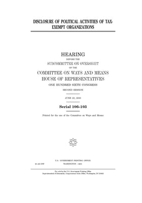 Disclosure of political activities of tax-exempt organizations