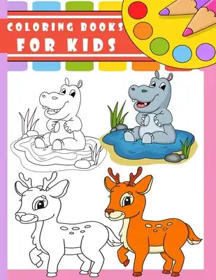 coloring books for kids: 動物 塗り絵 子供のための,未就学