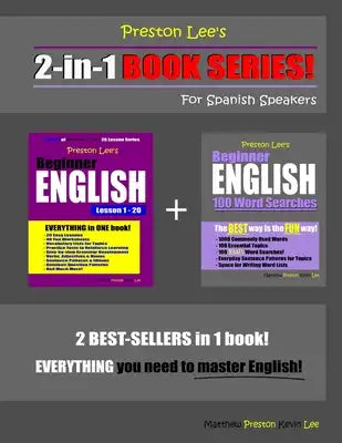 Preston Lee's 2-in-1 Book Series! Beginner English Lesson 1 - 20 & Beginner English 100 Word Searches For Spanish Speakers