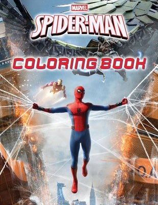 spiderman coloring book: +50 Amazing images to color For Fans Of SPIDERMAN ages 3-8 To Get Into Marvel Super Heroes WORLD With Beautiful Illust